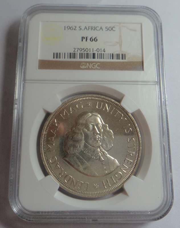 1962 RSA Crown (Silver 50c) NGC PF66