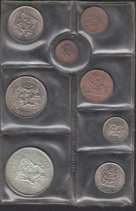 RSA UNC Set of 1972 with Silver R1 (3 sets available)