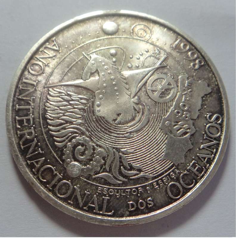Portugal: Silver 1000 Escudos International Year of Oceans 1998