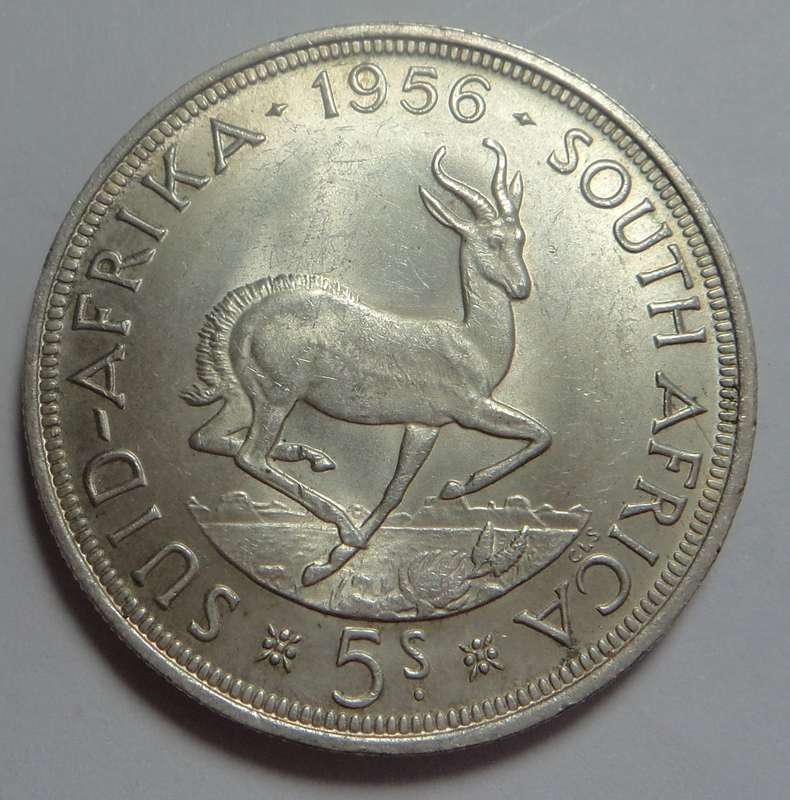 Union of South Africa: Crown (5/-) of 1956