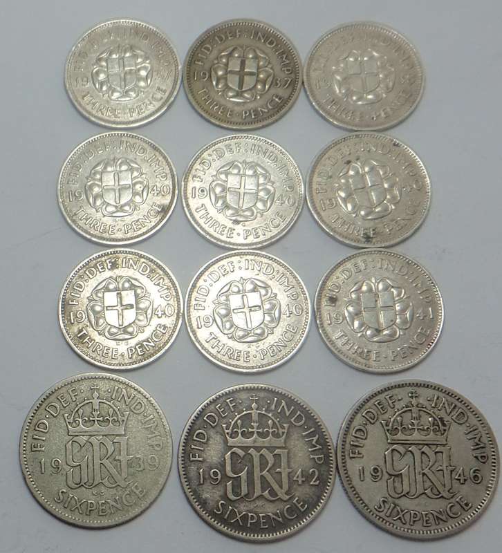Great Britain: Silver 3 & 6 Pences of King George VI