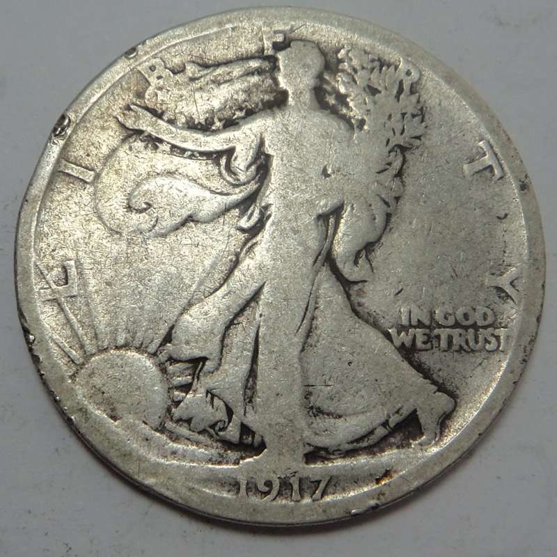 USA: Walking Liberty Half Dollar of 1917 (S on Obverse)