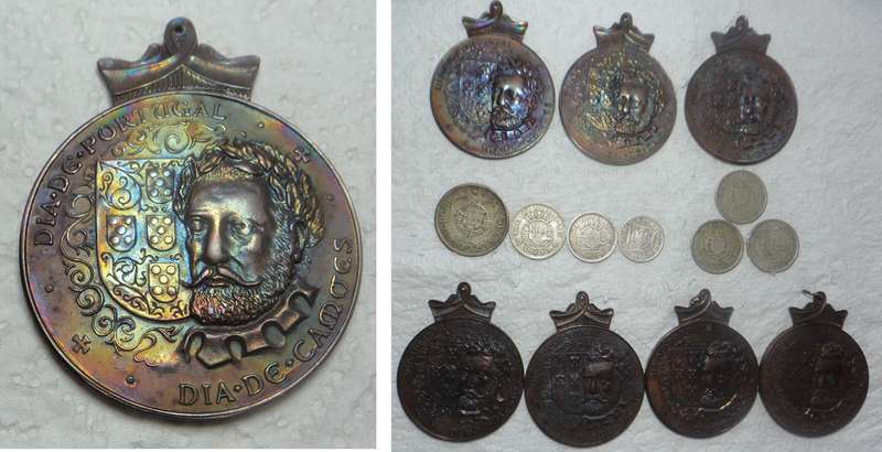 Collection of Colonial Portuguese Silver Coins plus Medals