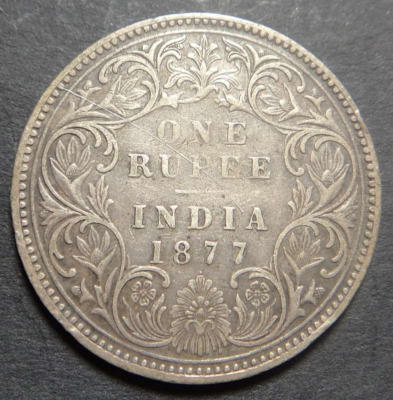 British India, Victorian Silver Rupee of 1877