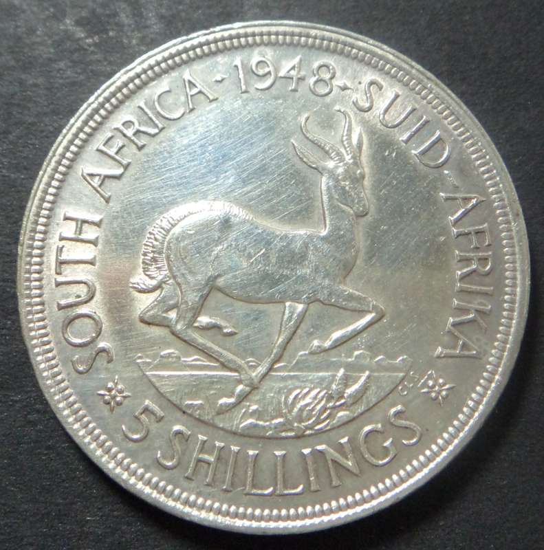 Union of South Africa, Silver Crown (5/-) of 1948