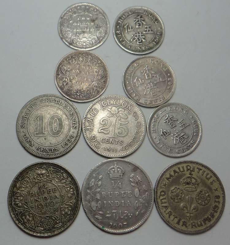 Collection of old Silver Coins of Asia