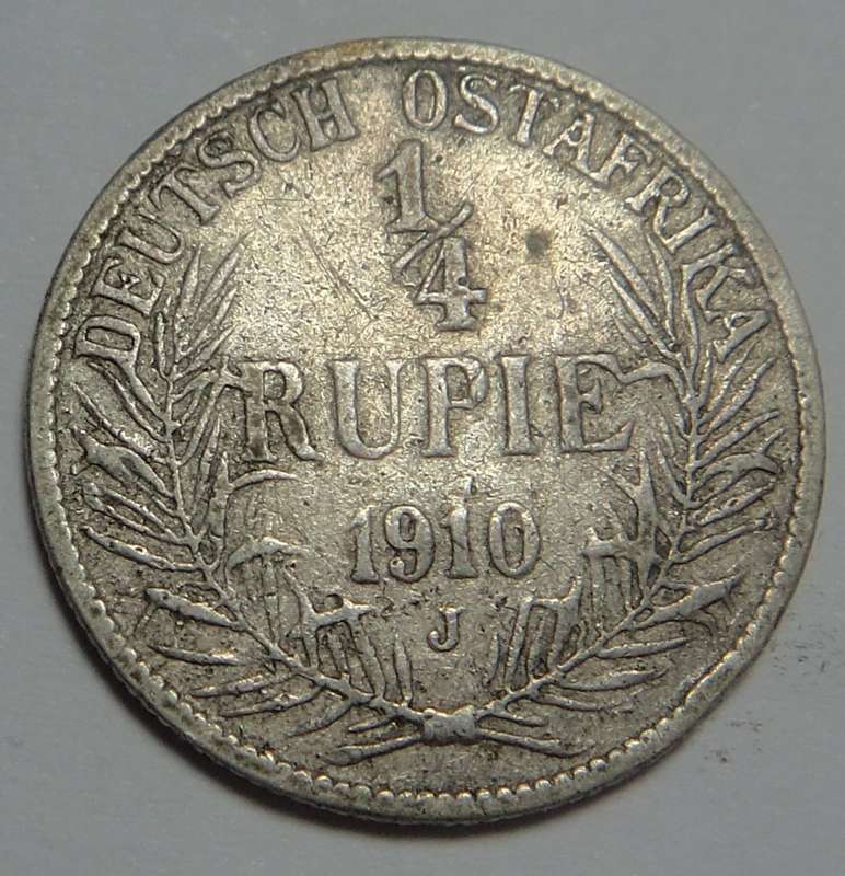 German East Africa: Quarter Rupie 1910J