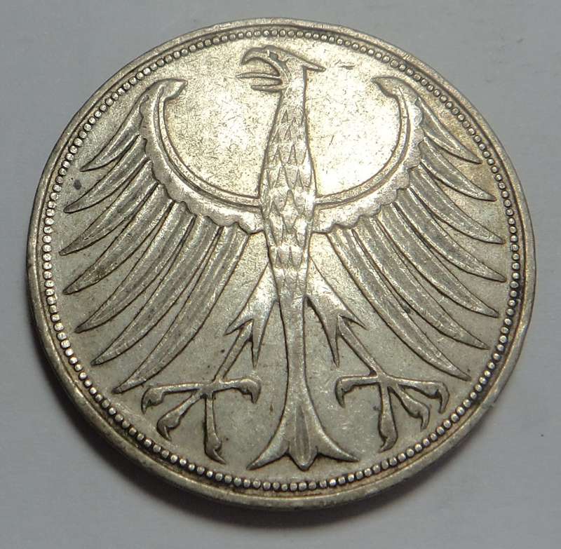 Germany (Federal Republic) 5-Mark of 1951 (F)
