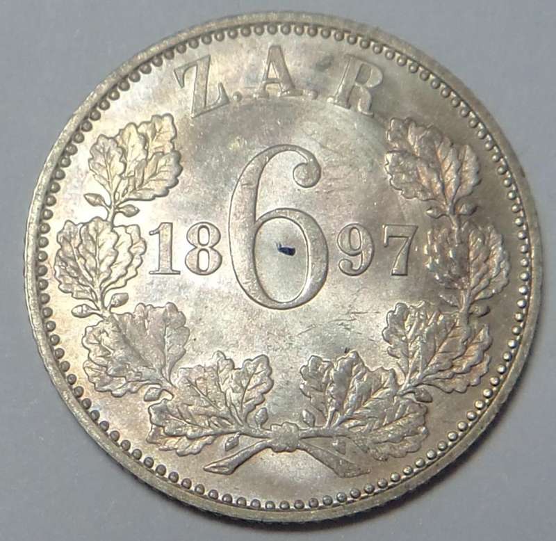 Paul Kruger ZAR 6-Pence 1897