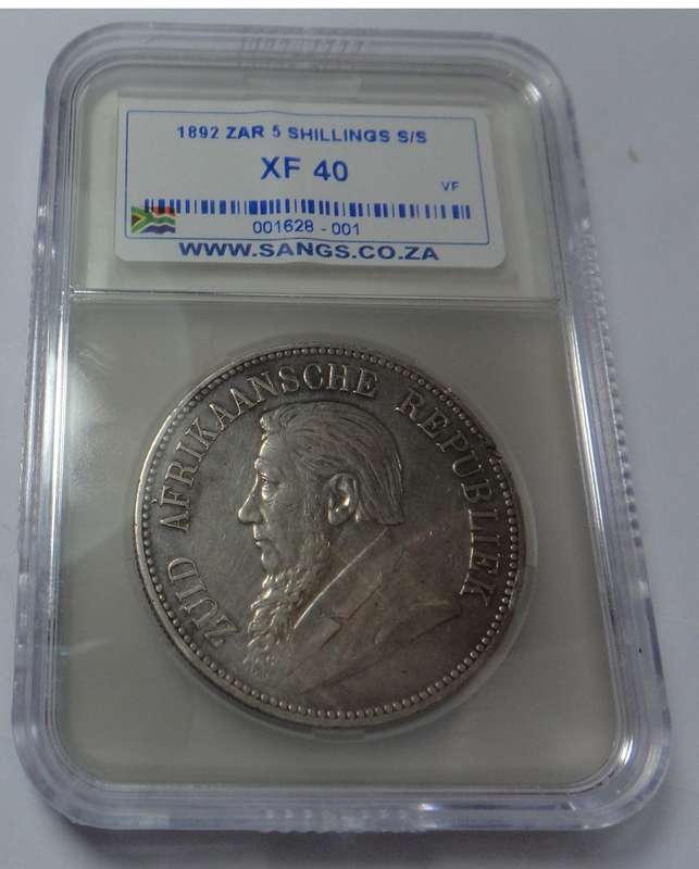 Paul Kruger ZAR Crown 1892 (Single Shaft) Sangs XF40