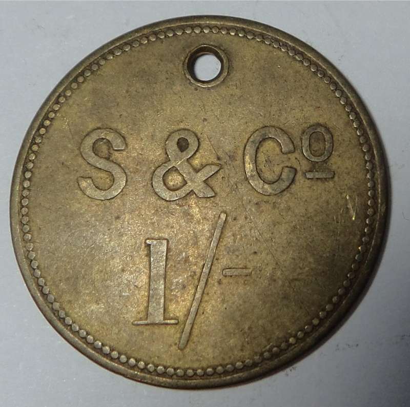 Strachan & Co 1/- Token (First Series) 3 available