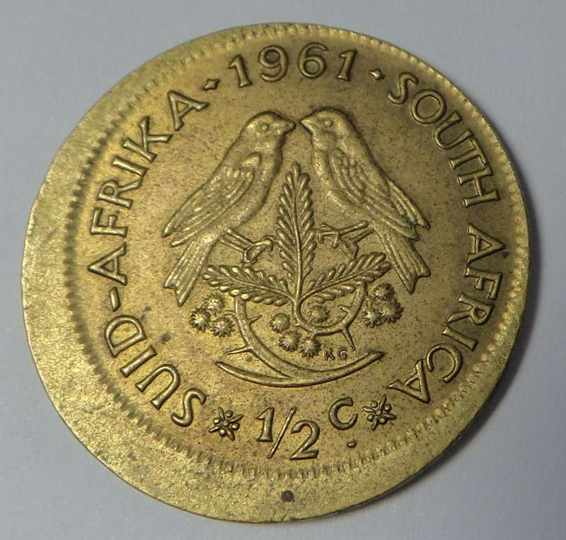RSA Mint ERROR: 1st Decimal ½ Cent 1961