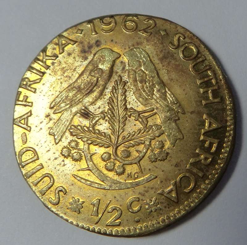 RSA Mint ERROR: 1st Decimal ½ Cent 1962