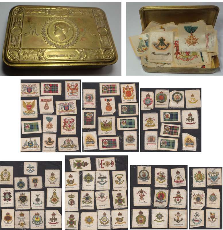 WWI Gift Box with Cigarette Silk Card Collection