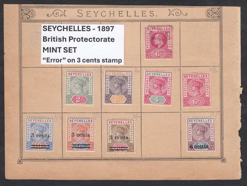 Colonial (Victorian) Seychelles Stamp Lot
