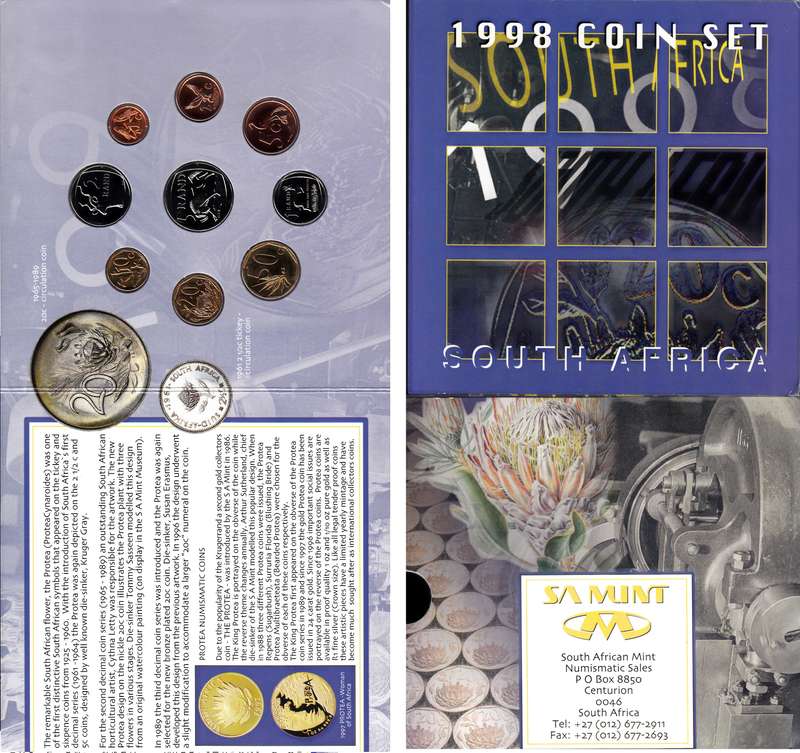 RSA Uncirculated Coin Set of 1998 (2 available)