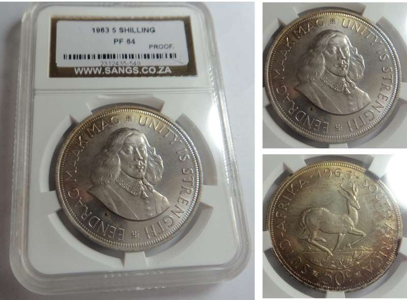 Rep. of SA: Silver Crown of 1963 Sangs PF 64