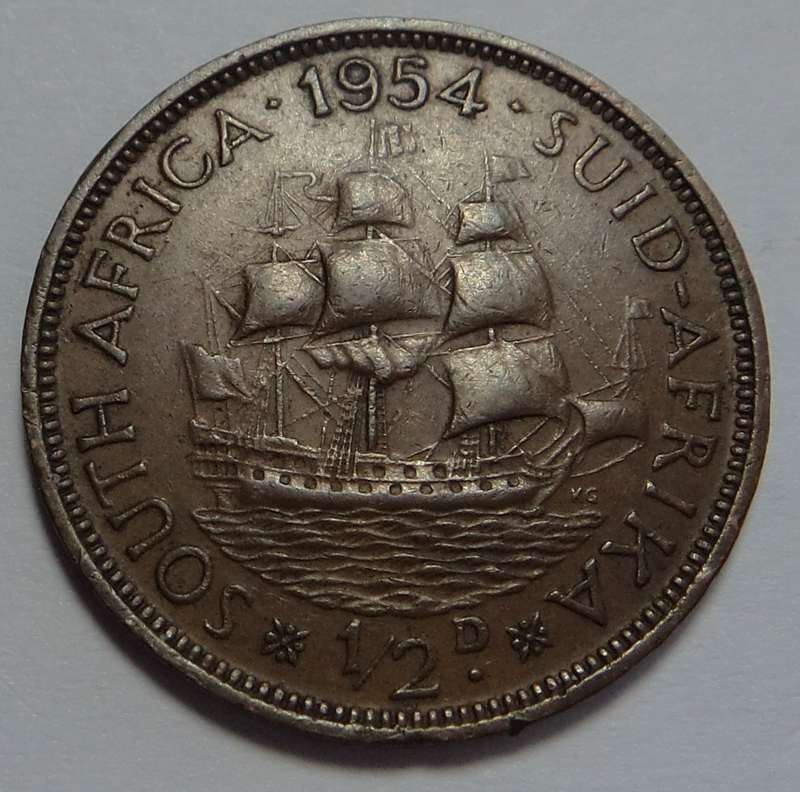 Union of SA: The low mintage Half Penny of 1954