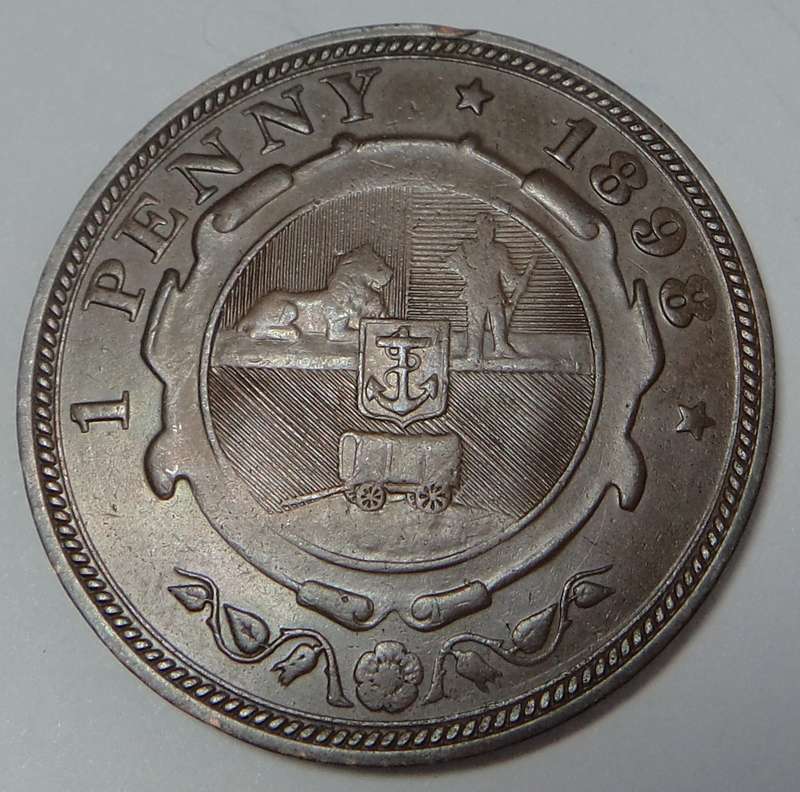 Paul Kruger ZAR Penny of 1898 (High Grade)