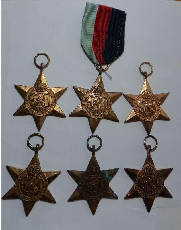 6 x WW2 1939-45 Stars to South Africans