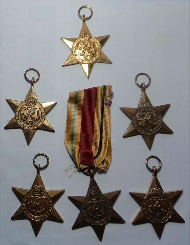 6 x WW2 Africa Stars to South Africans