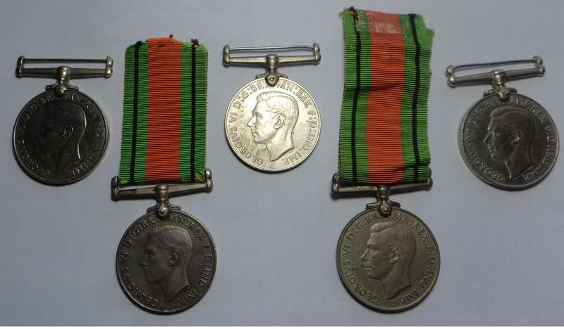 5 x WW2 Defence Medals to South Africans