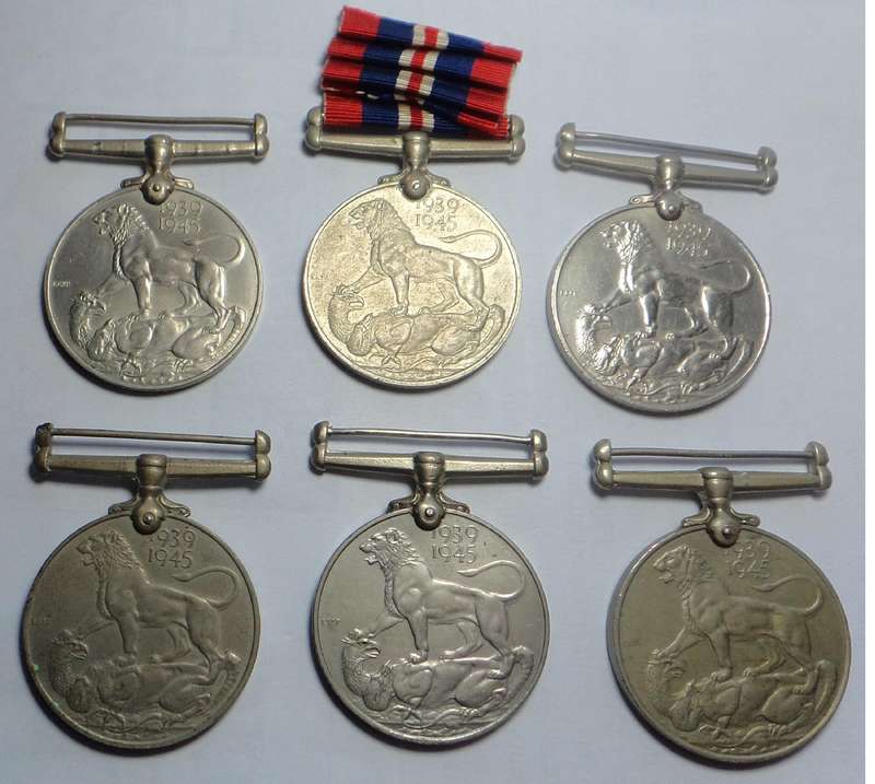 6 x WW2 1939-45 War Medals to South Africans