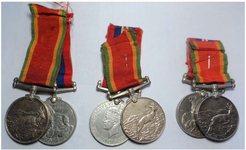3 x WW2 Medal pairs to South Africans