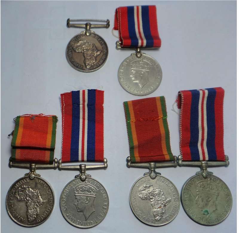 3 x WW2 Medal pairs to South Africans