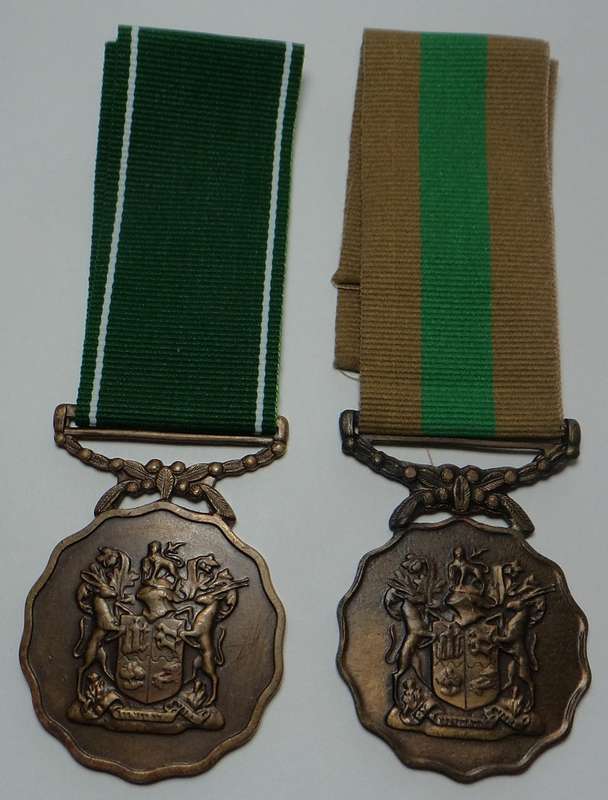 Two SADF For Good Service Medals (Both Types)