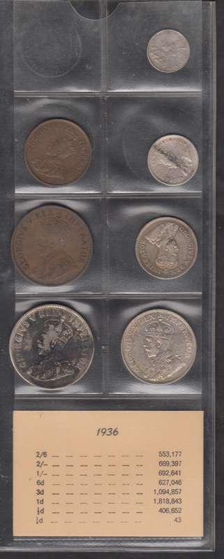 1936 Coin Set of the Union of South Africa
