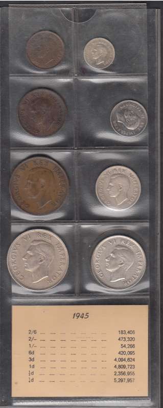1945 Coin Set of the Union of South Africa