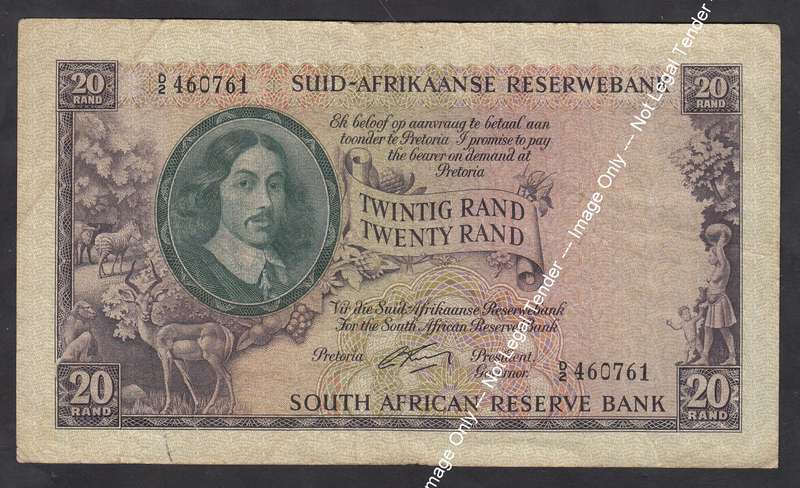 RSA: Twenty Rand Banknote of 1962