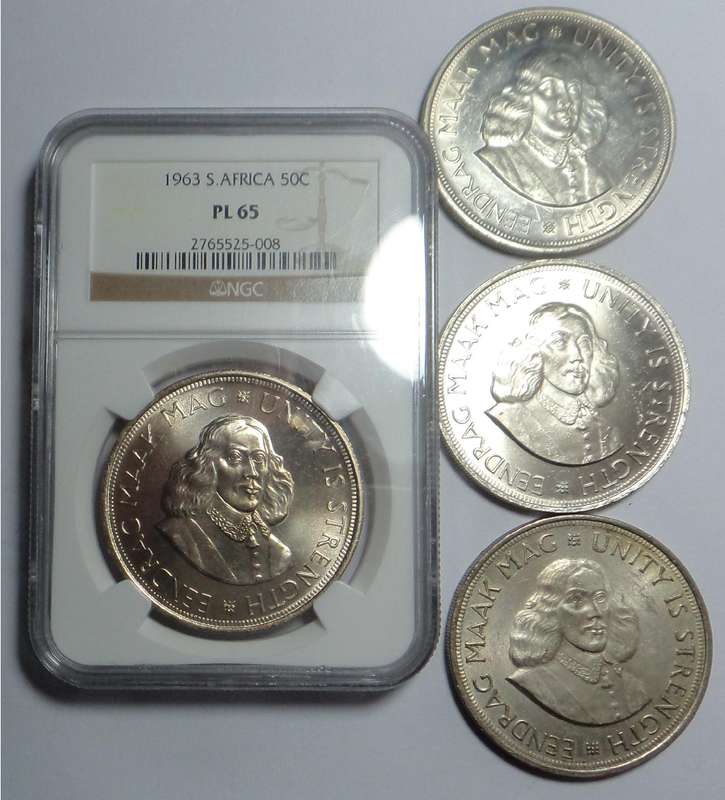 RSA: Complete Set Silver 50c Crowns (1961-1964)