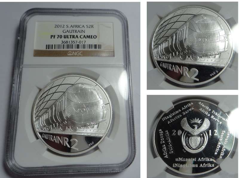 RSA Silver R2 Crown 2012 (Gautrain) NGC PF70 Ultra Cameo