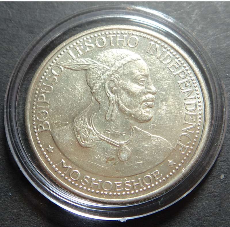 Lesotho, King Moshoeshoe Silver 50-Licente 1966 (2 available)