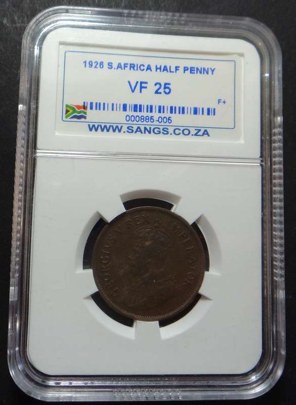 Union of SA: Half Penny 1926: Sangs VF 25