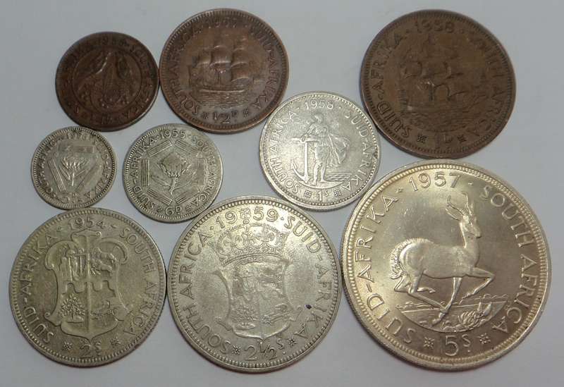 SA Union Elizabeth II Type Set (Farthing to Crown)