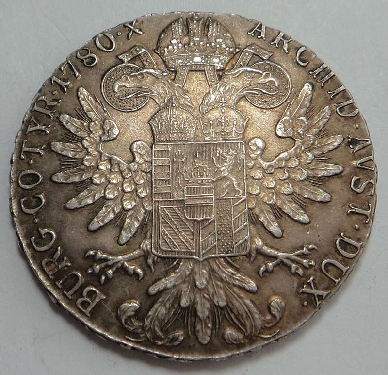 Austria: Silver Maria Therese Thaler dated 1780 (Coin 3 of 3)