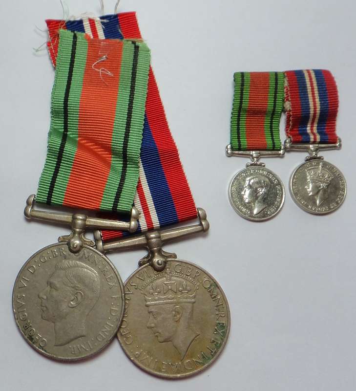 WW2 Medal pair (with miniatures) to N9108 S. Letsolo