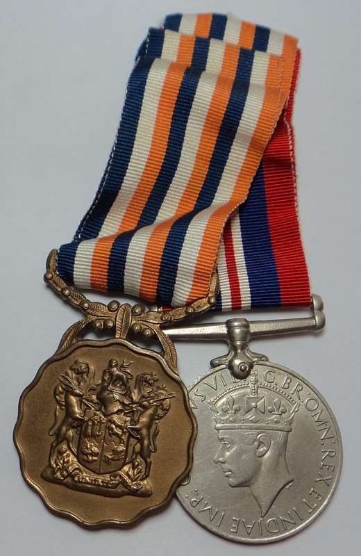WW2 & SADF Medal Pair (First named to W163754 J. Budding)