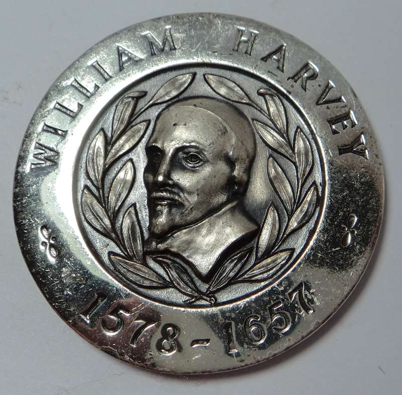 William Harvey 1578-1657 Blood Donation Medal struck in Silver