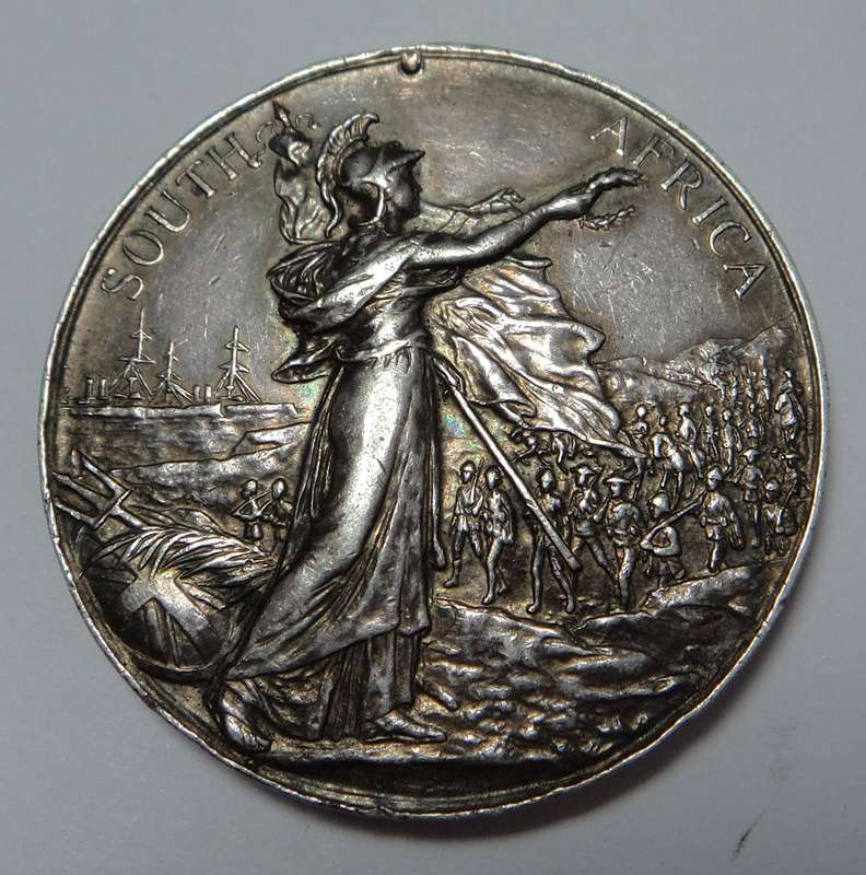 Boer War Queens Medal to Serjt. C.R. Lennep. Natal Guides