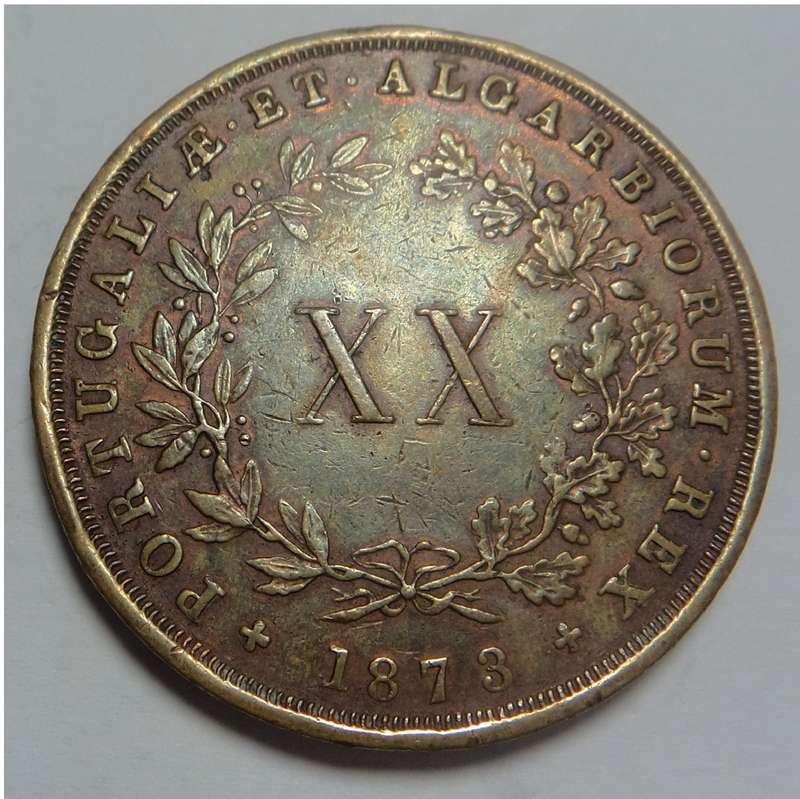 Portugal 20 Reis of 1873 (Higher grade)