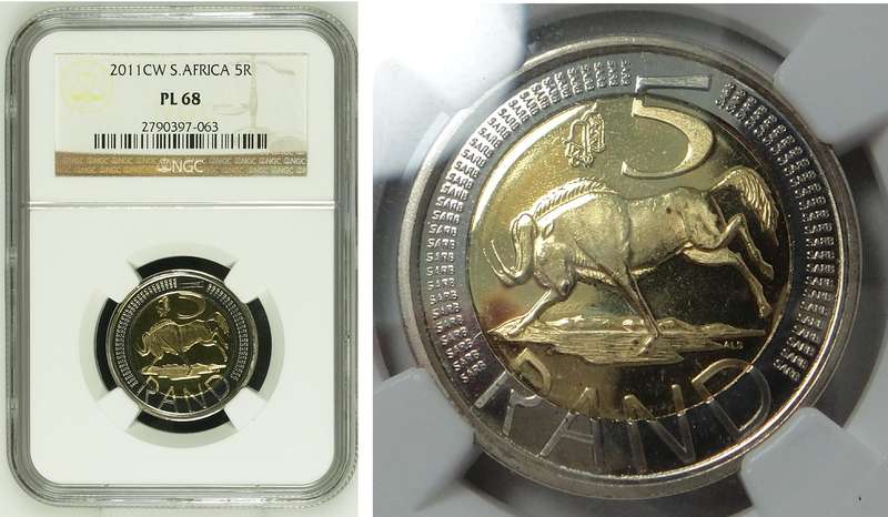 Oom Paul R5 of 2011: NGC PL 68 (2 available) Pop 1
