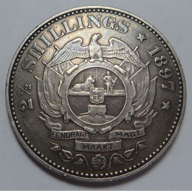 Paul Kruger ZAR: Half-Crown (2/6-) of 1897