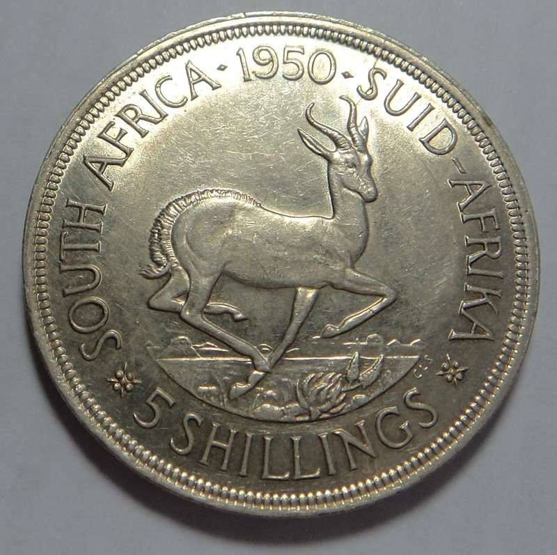 Union of SA: Crown (5/-) of 1950