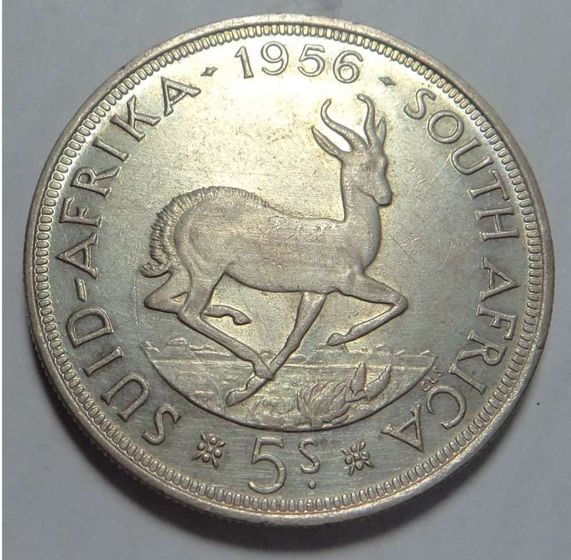 Union of SA: Crown (5/-) of 1956