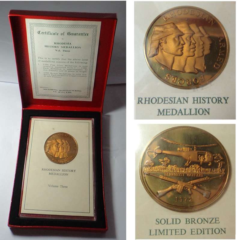 Rhodesian History Medallion Volume 3: Armed Forces Terrorist Warfare