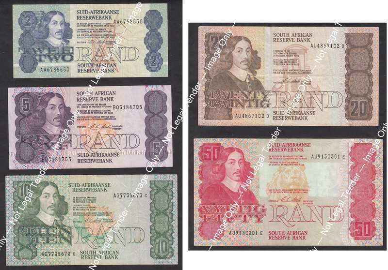 Republic of SA: C Stals Banknote Set of 1990